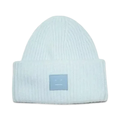 Acne Studios Large Face Logo Beanie "Sky Blue Melange"