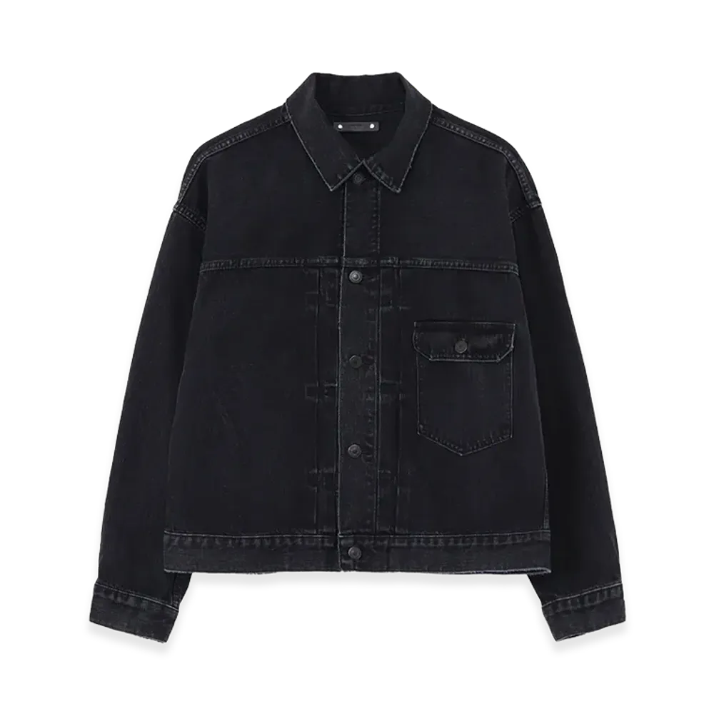 WILDSIDE YOHJI YAMAMOTO x MINEDENIM Black Denim BF- G Jacket "Black"