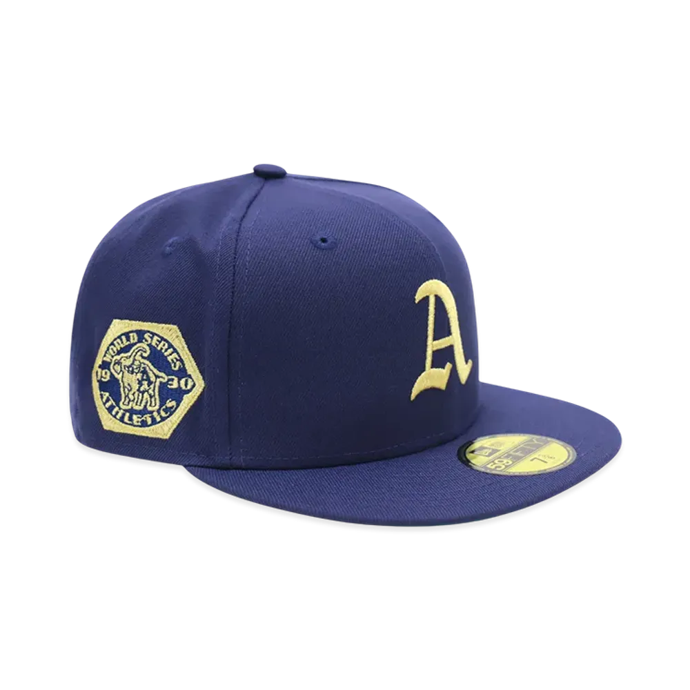 NEW ERA x THE CAP 'Golden WS' 59Fifty Philadelphia Athletics "Blue"