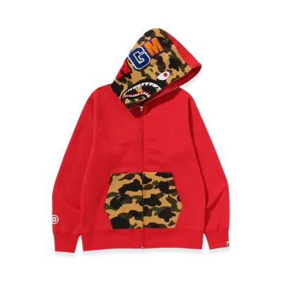 A BATHING APE Shark Full Zip Hoodie "Red"