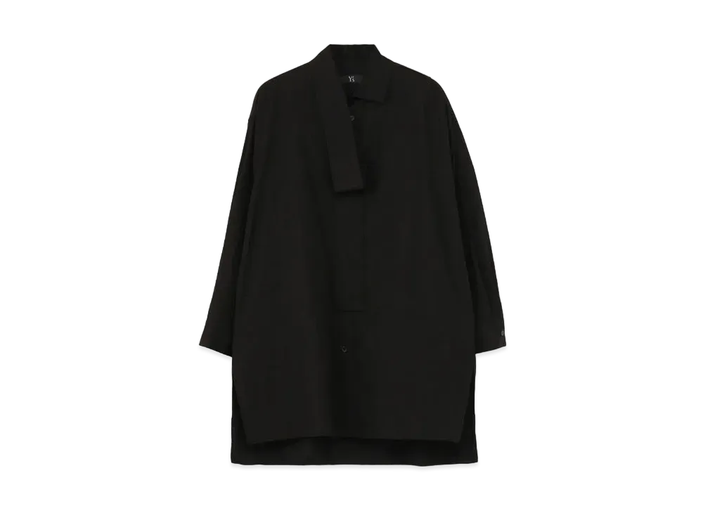 Yohji Yamamoto Y's BROAD RIGHT LONG BLOUSE "Black"