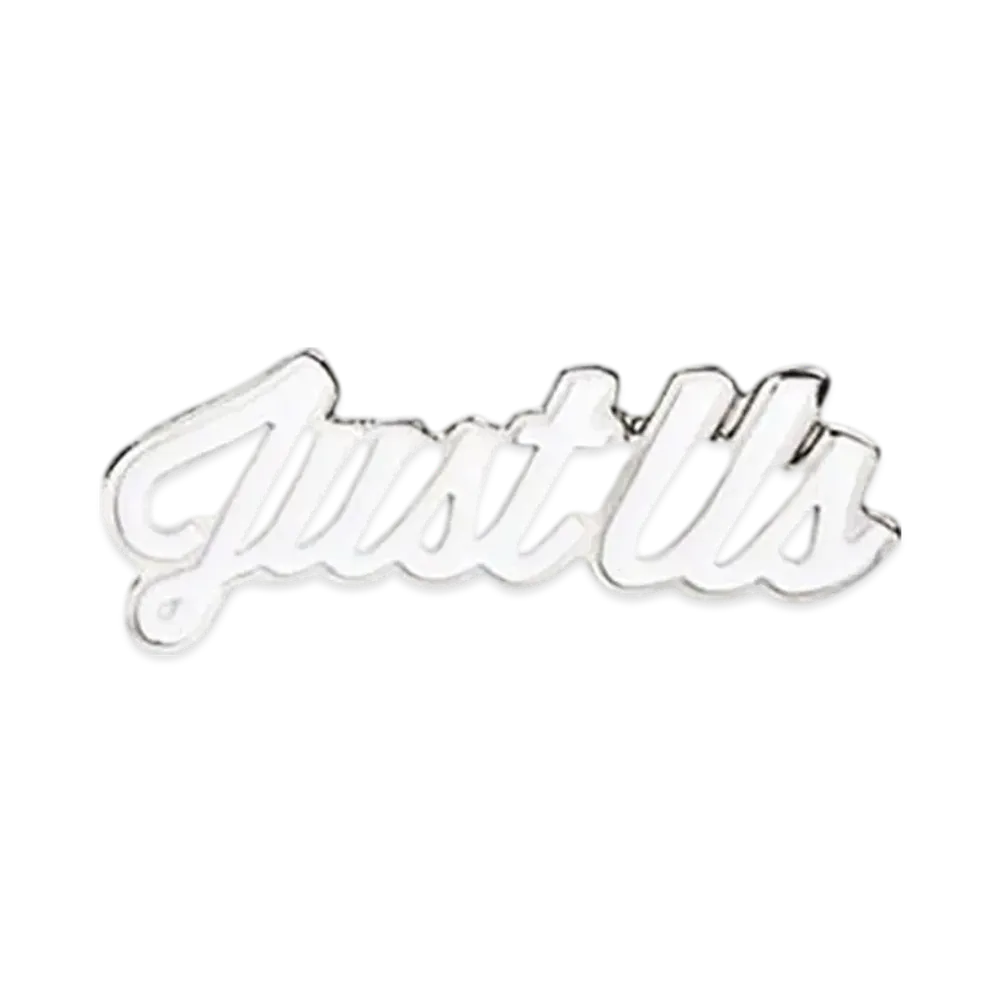 Kith Classics Just Us Accessory Pin "White/Silver"