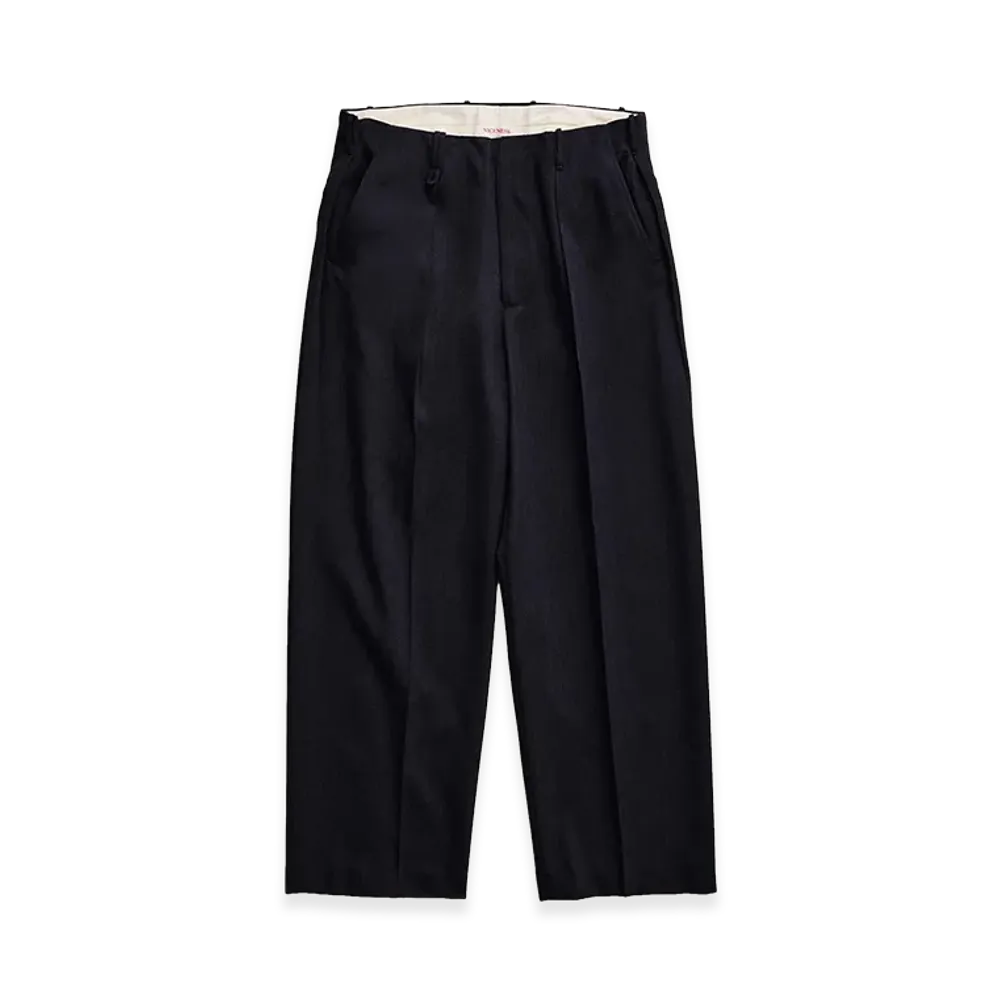 NICENESS T.Dickens Wool Cavalry Twill Resized Trousers "Charcoal"