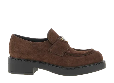 PRADA Women's Chocolate Loafers "Brown"