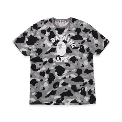A BATHING APE 1st Camo College Oversized Tee "Gray"