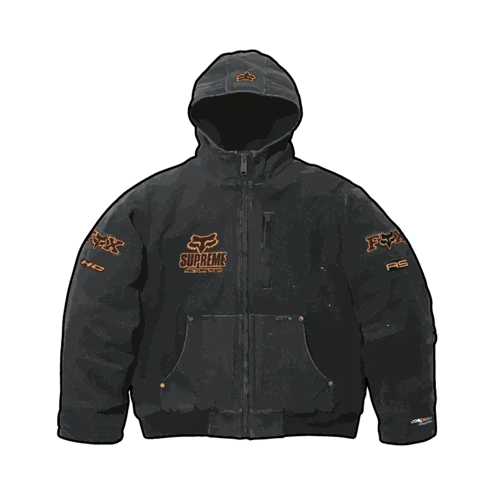 Supreme x Fox Racing Hooded Work Jacket "Black"