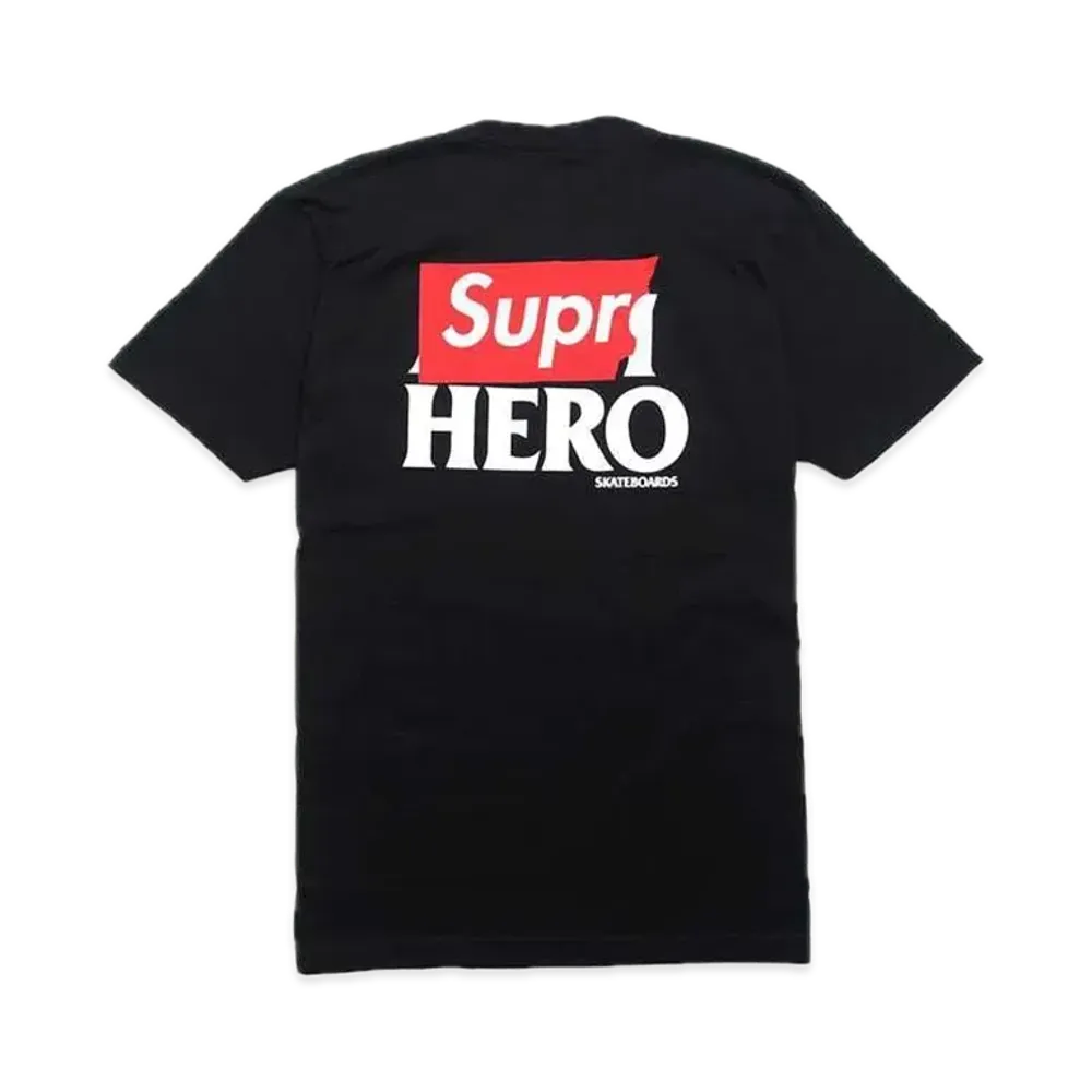 Supreme x ANTIHERO Logo Pocket Tee "Black"