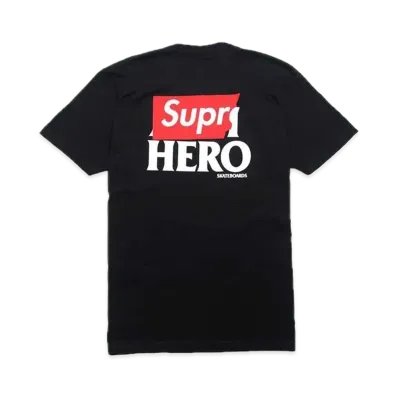 Supreme x ANTIHERO Logo Pocket Tee "Black"