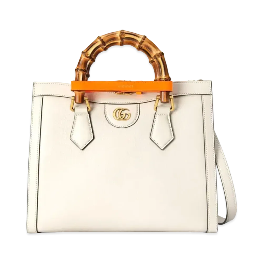 GUCCI Diana Small Tote Bag "White"