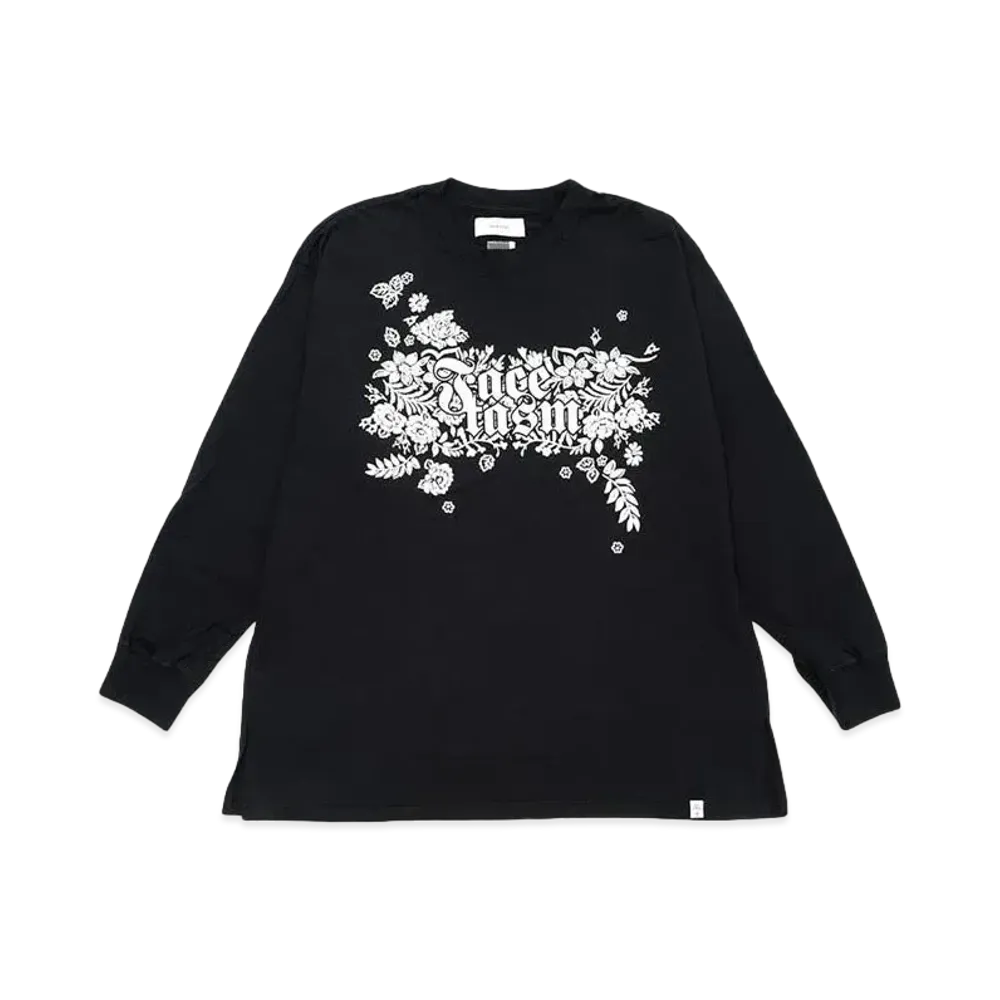 FACETASM BANDANA LOGO SLEEVE TEE "BLACK"