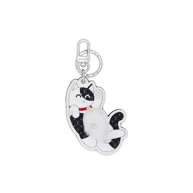 Louis Vuitton LV Cat Figurine Key Holder and Bag Charm "Multicolore"