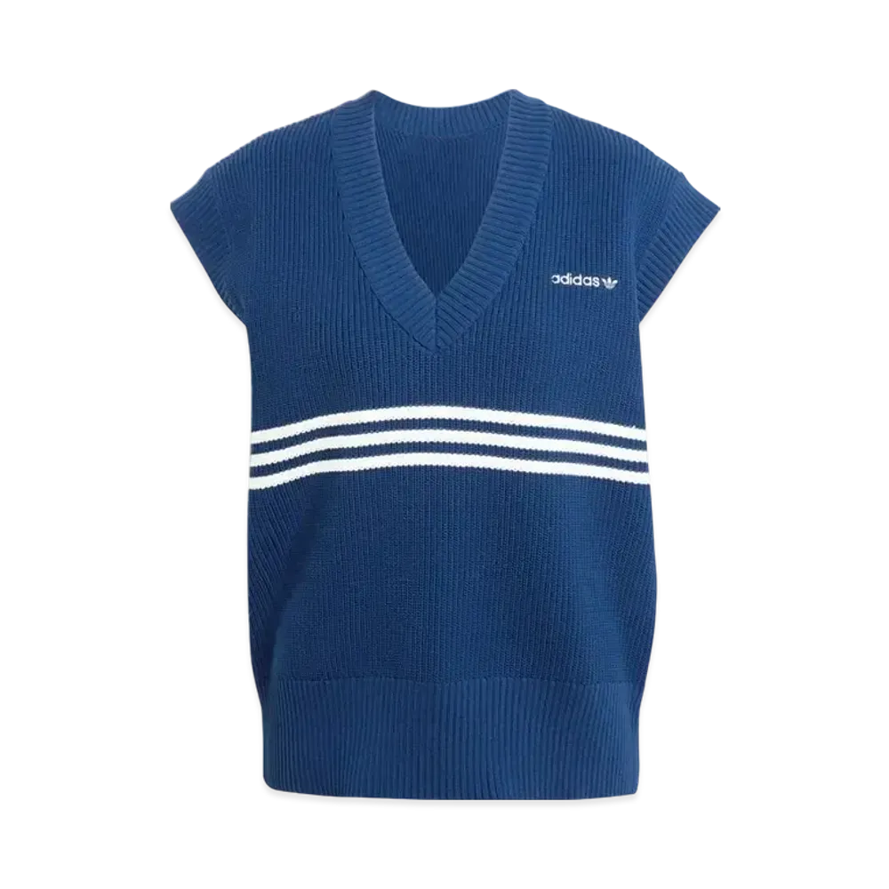 adidas Three Stripes Knit Vest "Night Indigo"