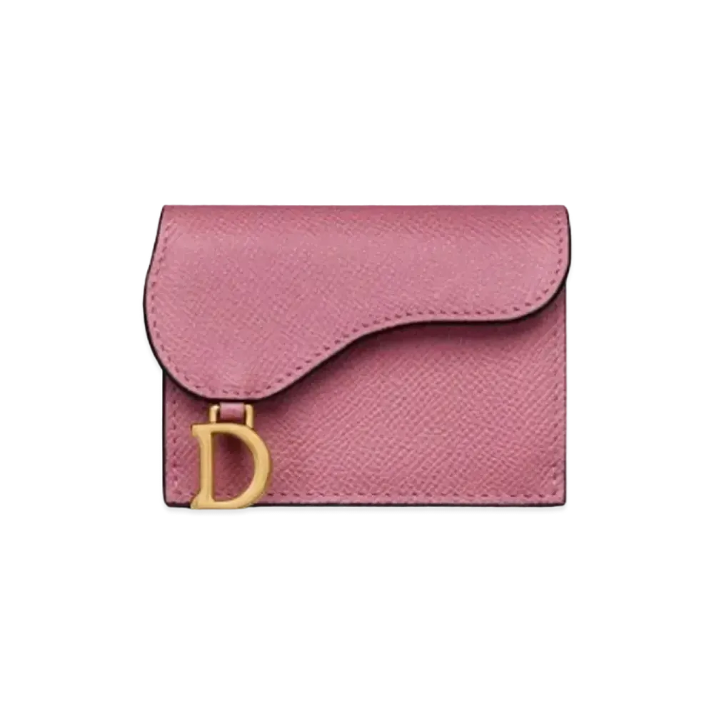 Dior Saddle Medium Compact Wallet Grained Calfskin "Lavender"