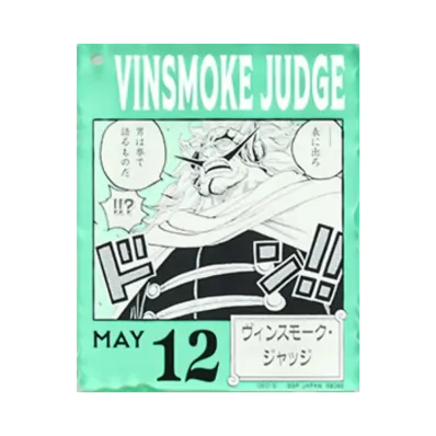 BANDAI "Ichiban Kuji" -ONE PIECE BASE SHOP Lottery 366DAYS OF BIRTHDAYS- Birth Month January-March Me Colors Acrylic Block Charm Prize 5/12 Vinsmoke Judge