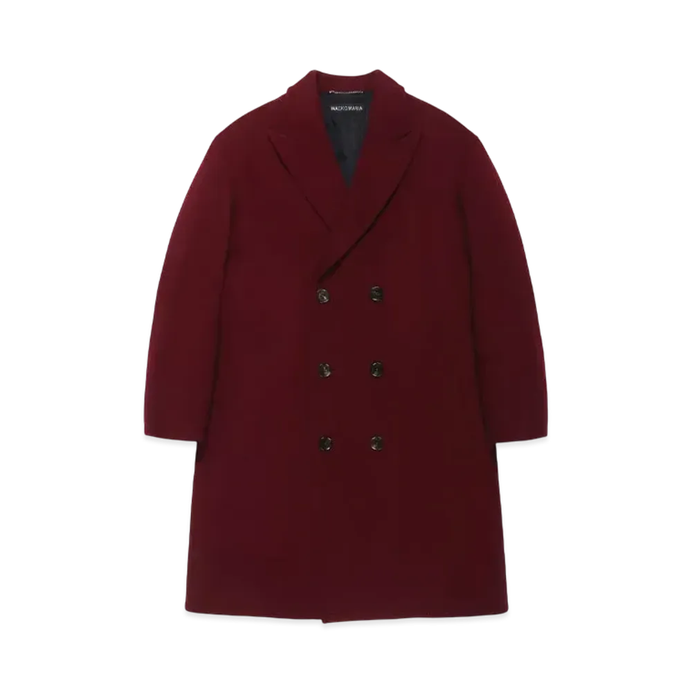 WACKO MARIA Double Breasted Coat "Burgundy"