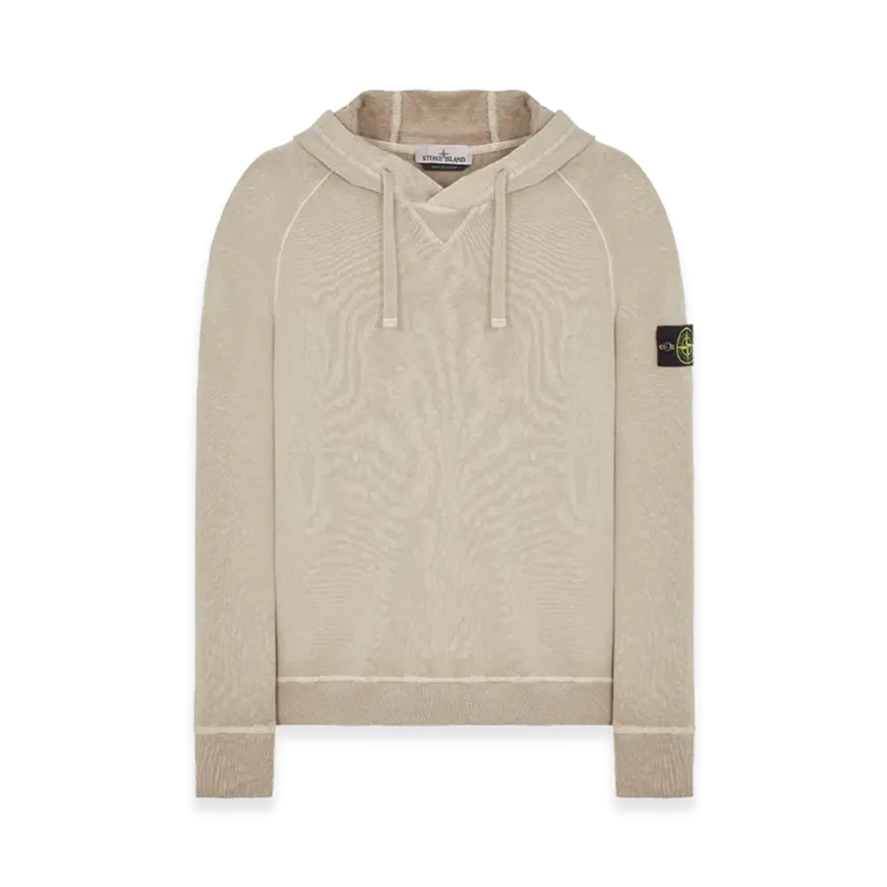 Stone Island 62160 Malfile Fleece Garment Dyed Hooded Sweatshirt - 23SS "Dove Grey"