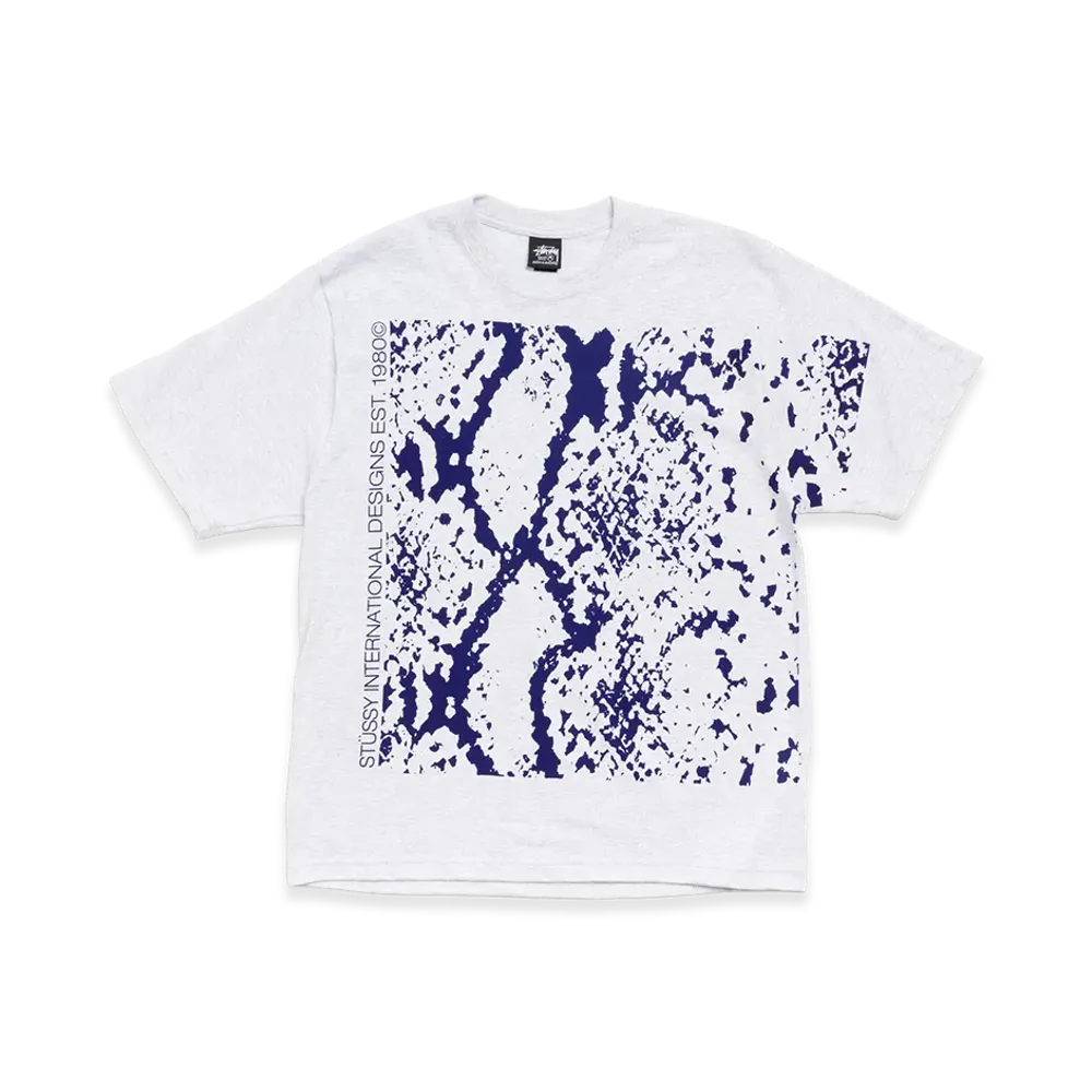 Stussy Snakeskin Tee "Ash Heather"