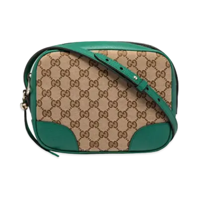 GUCCI GG Canvas Bree Shoulder Bag "Green"