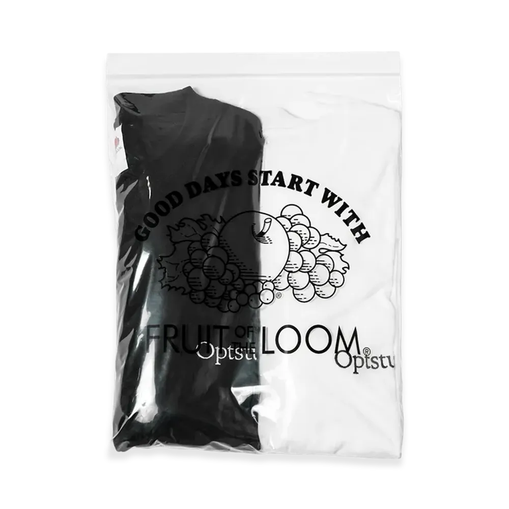 Optstuff x FRUIT OF THE LOOM 2-Pack Long-Sleeve Tee "Black/White"
