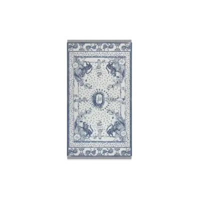 Dior and Hylton Nel Blanket Wool and Cashmere "Gray/Blue"