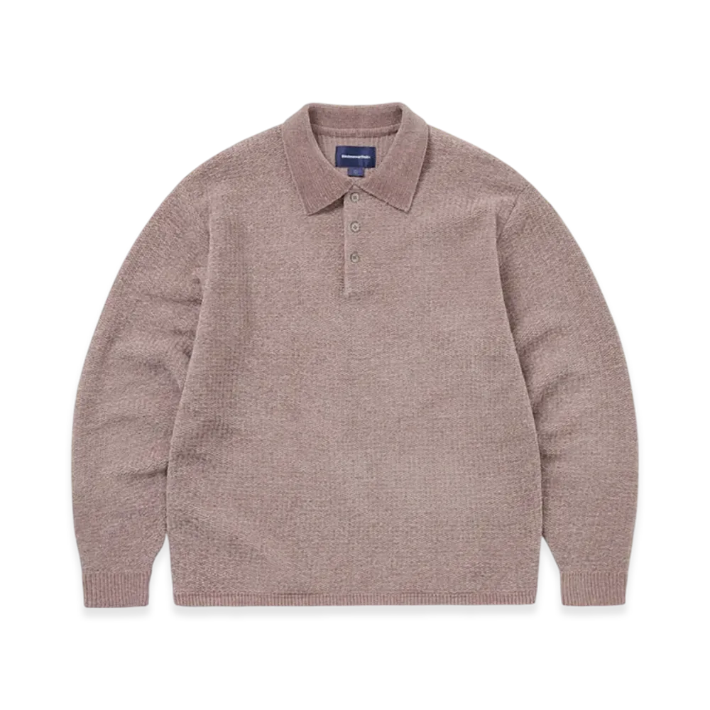thisisneverthat Velvet Knit Polo "Dusty Pink"
