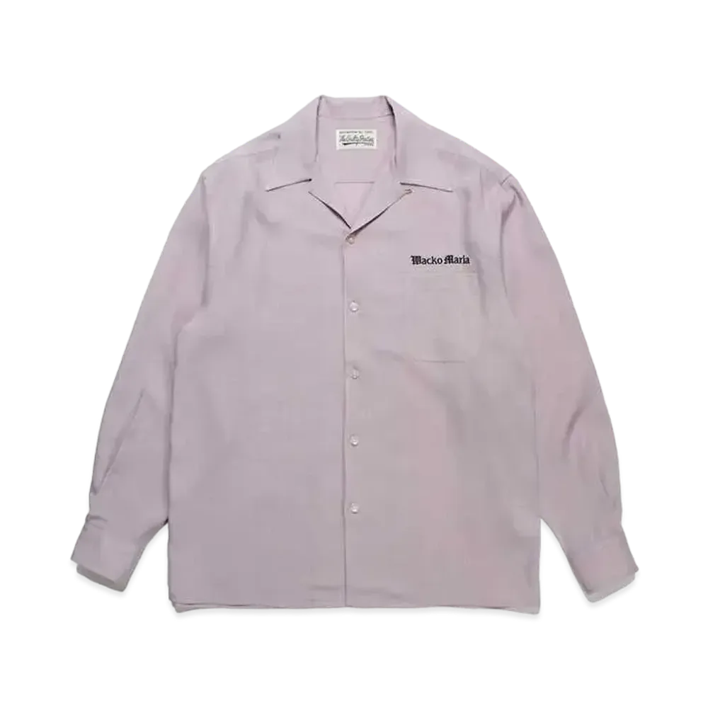 WACKO MARIA 50's Open Collar Shirt "Purple"