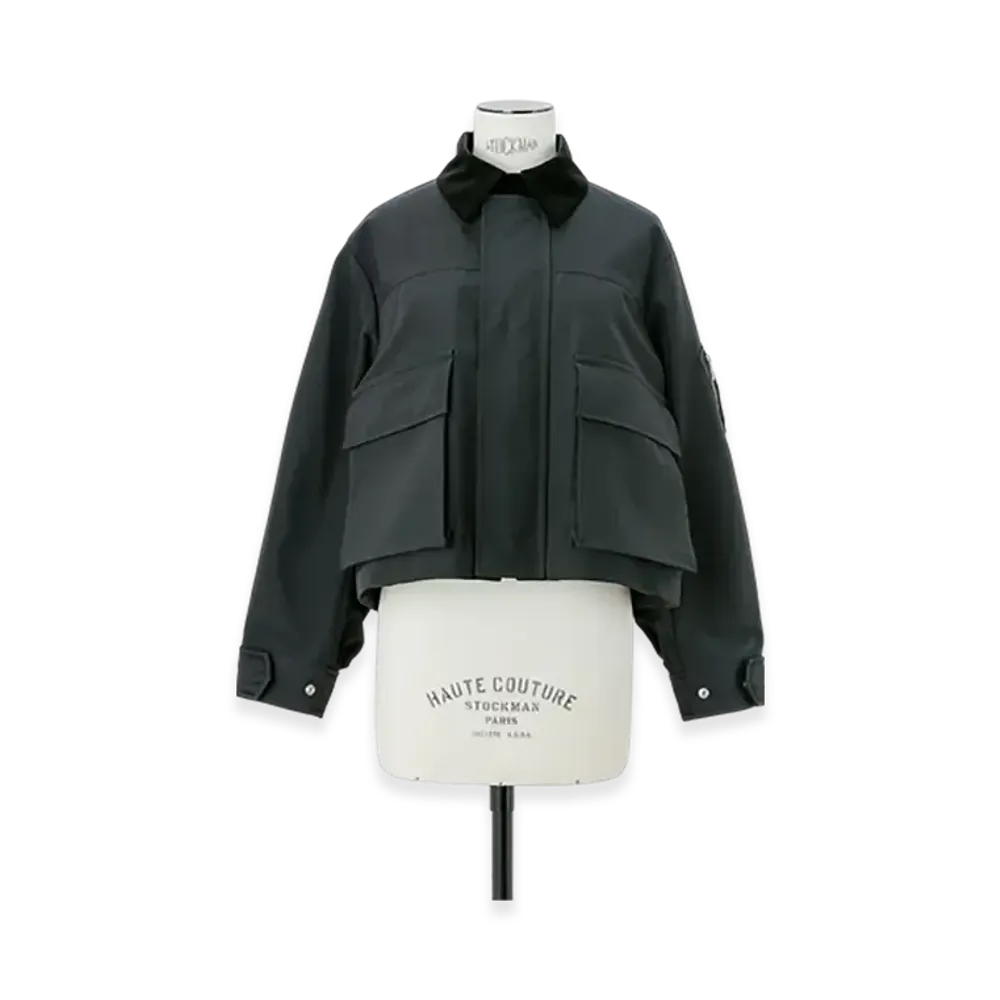 sacai Grosgrain x Nylon Twill Blouson "Black"