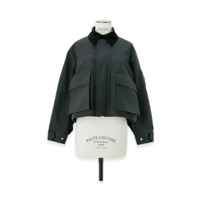 sacai Grosgrain x Nylon Twill Blouson "Black"