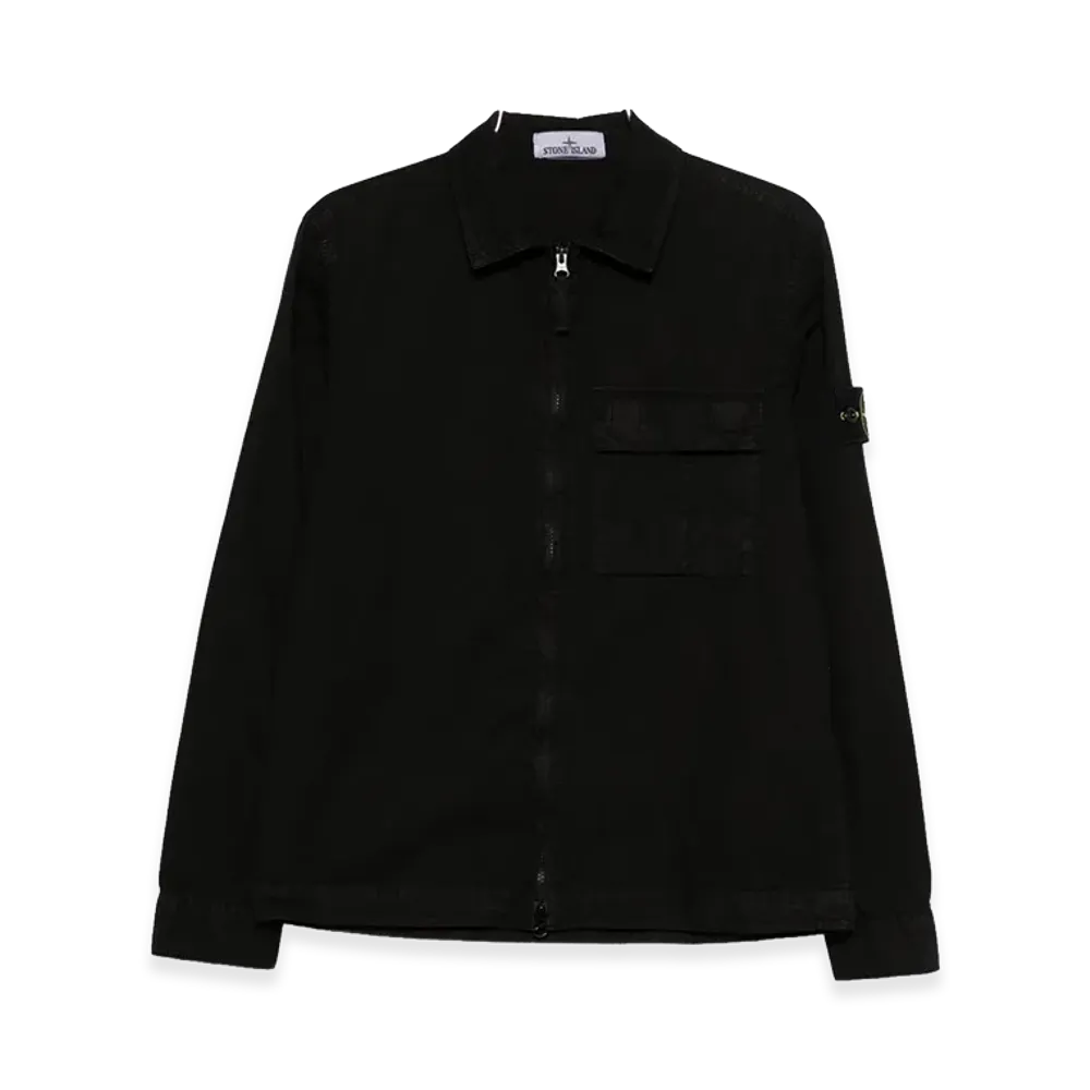Stone Island Shirt With Zip And Pocket "Black"