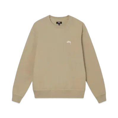 Stussy Stock Logo Crew Sweat "Khaki"