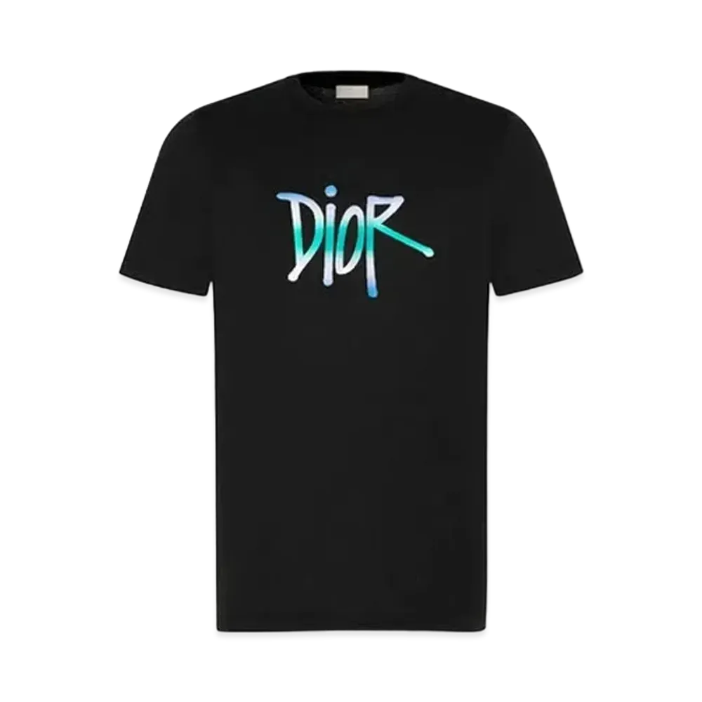 Dior × Shawn Stussy Logo T-shirt "Black"
