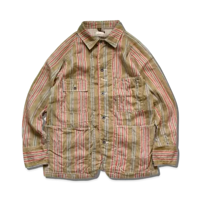 KAPITAL LINEN CARIBBEAN SHADOW STRIPED CACTUS COVER ALL "Gold"