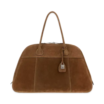 MIU MIU Women's Suede Vivant Shopping Bag "Brown"