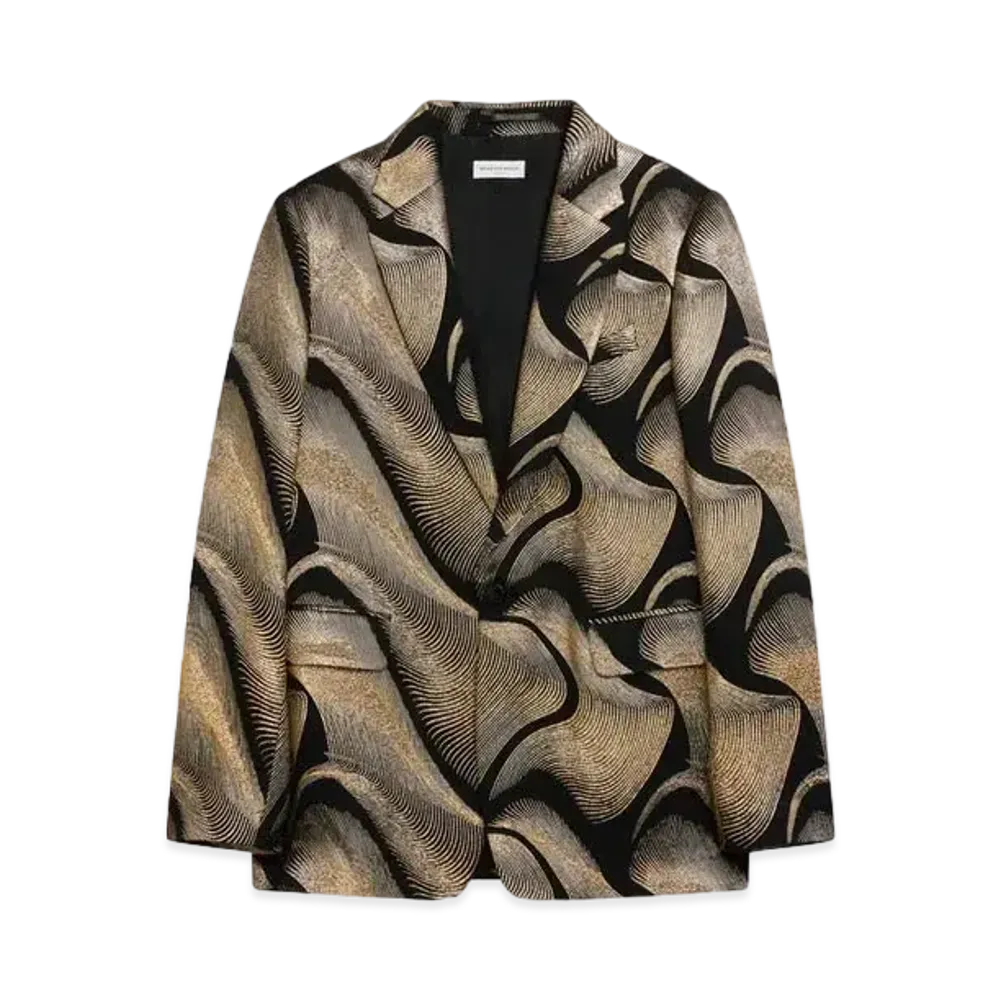 DRIES VAN NOTEN Jacquard Blazer "Black"