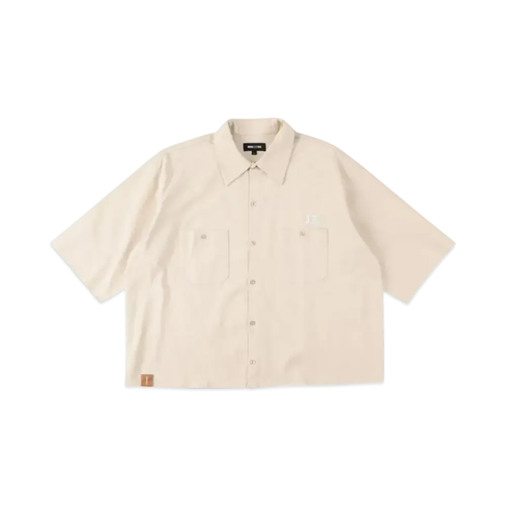 WIND AND SEA A32 H/S Cut-Off Work Shirt "Beige"