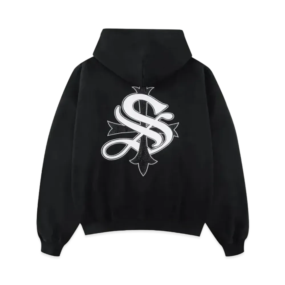 SUPPLIER Boxy Fit Cross Logo Hoodie "Black"