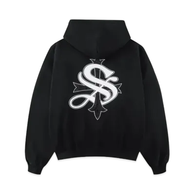 SUPPLIER Boxy Fit Cross Logo Hoodie "Black"