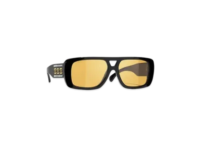 CHANEL Pilot Sunglasses Acetate & Strass "Black/Yellow
"