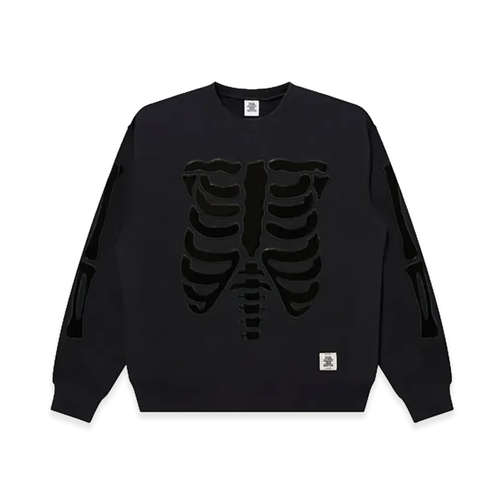BlackEyePatch Skeleton Patched Crew Sweat "Black"