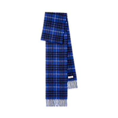 Burberry Narrow Check Cashmere Scarf "Night"