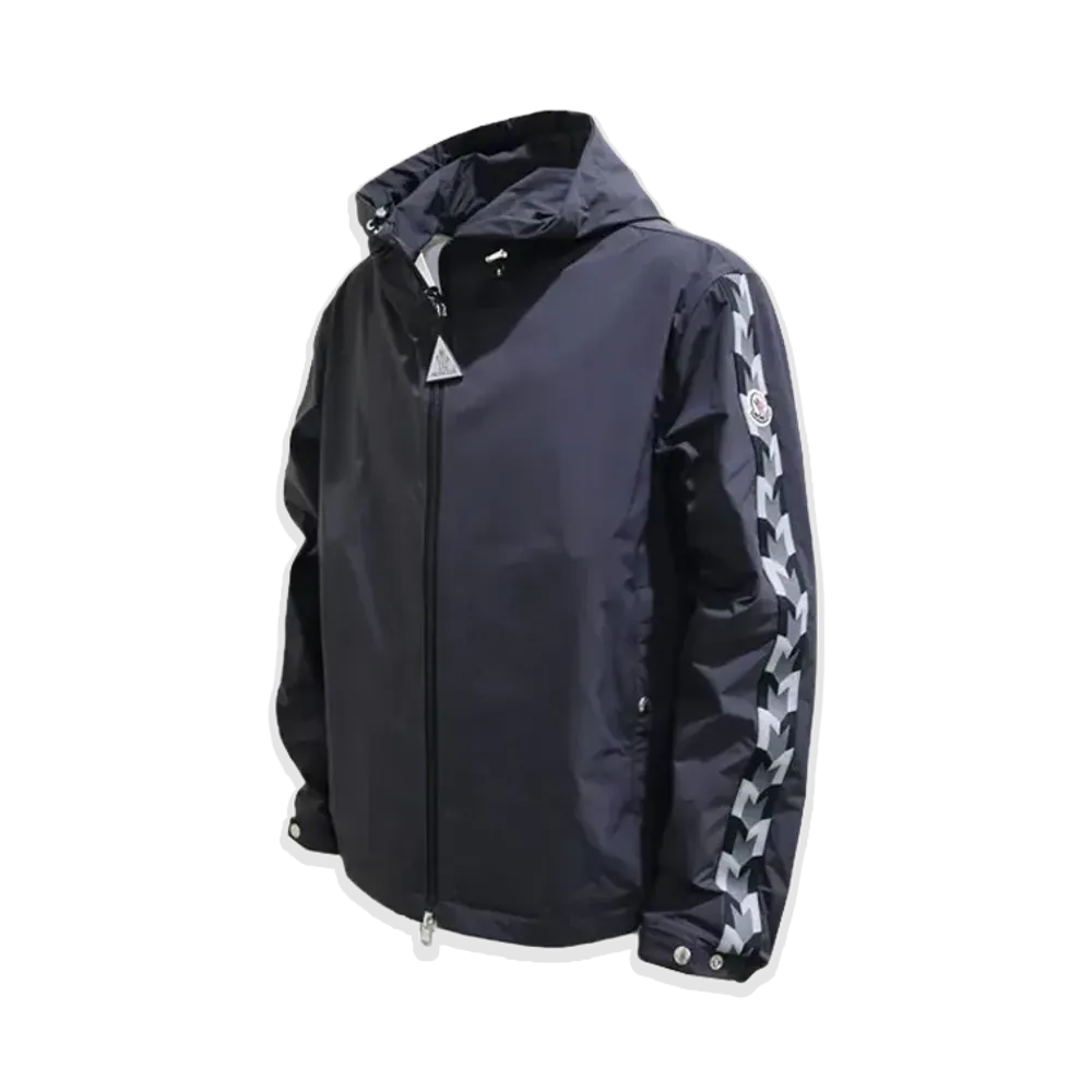 MONCLER Moyse Giubbotto Logo Patch Nylon Jacket "Black"