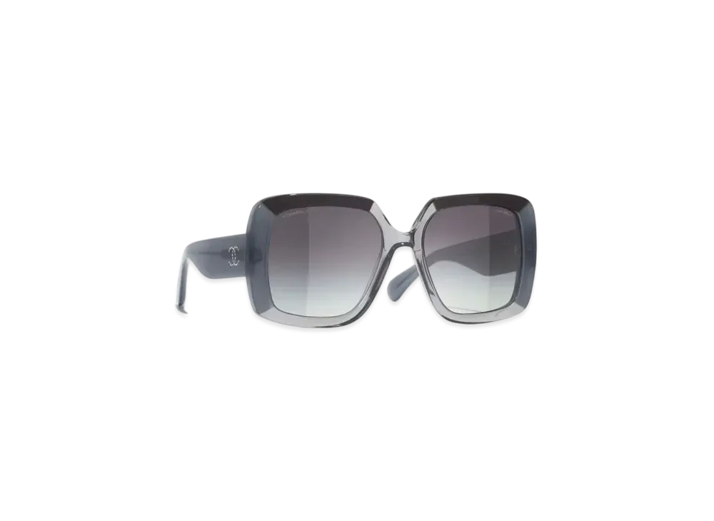 CHANEL Square Sunglasses Acetate "Gray"