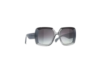 CHANEL Square Sunglasses Acetate "Gray"