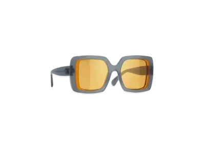 CHANEL Square Sunglasses Acetate "Gray/Yellow"