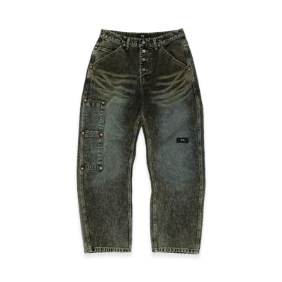 THUG CLUB Iron Faded Denim Pants "Blue"