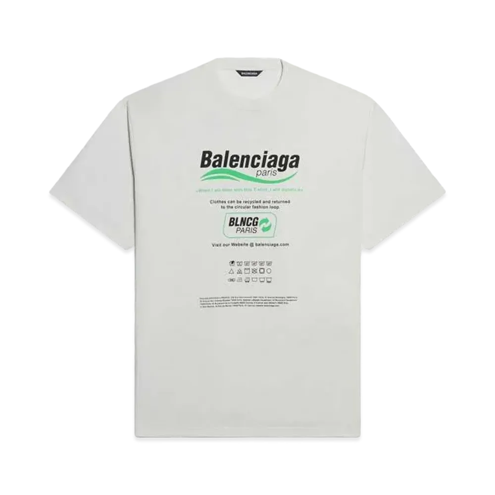 BALENCIAGA Dry Cleaning Boxy T-shrit "White"