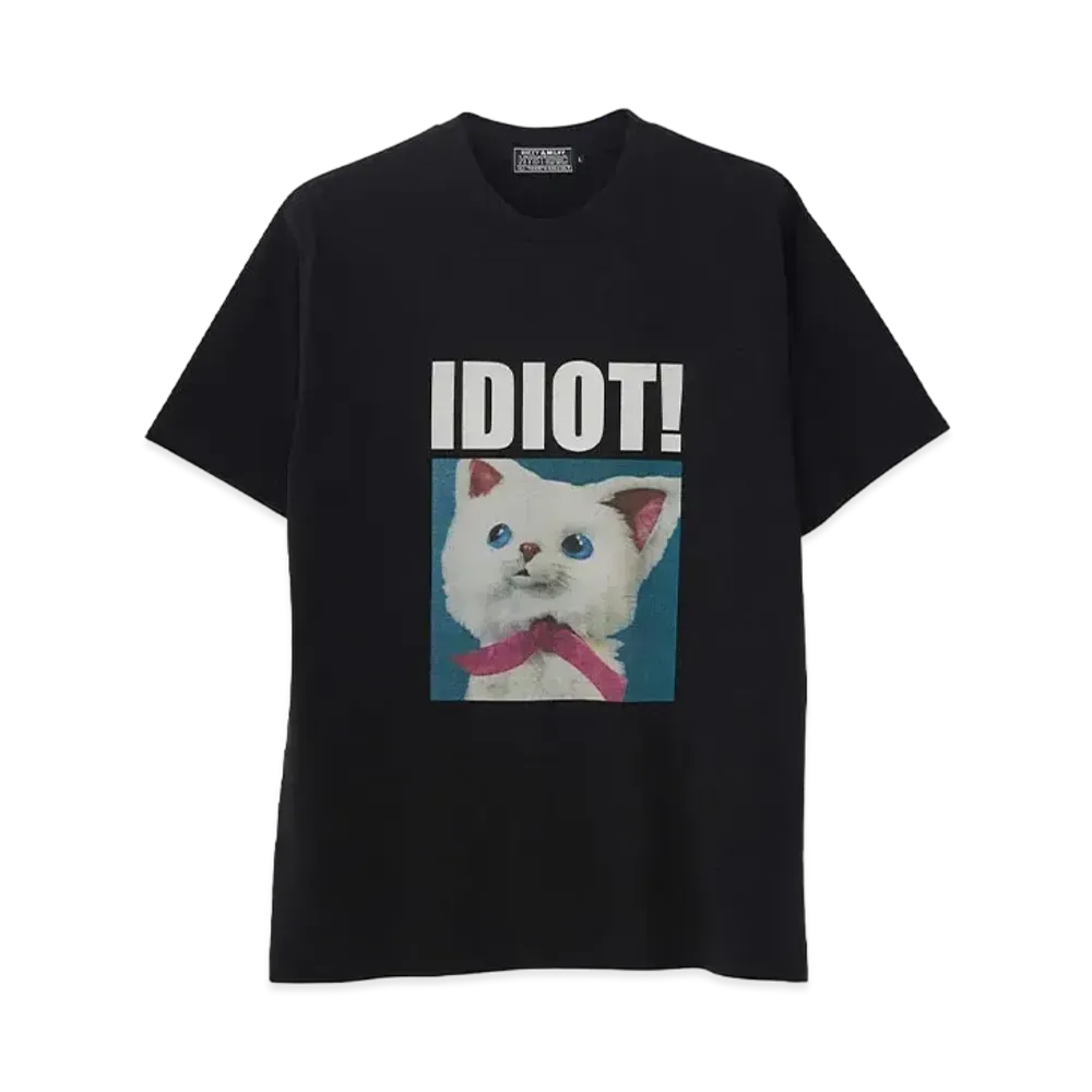 HYSTERIC GLAMOUR Idiot Cat Tee "Black"