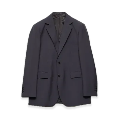 PRADA Single-Breasted Wool x Mohair Jacket "Gray"