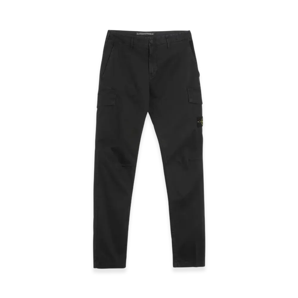 Stone Island 30604 Stretch Broken Twill Garment Dyed Old Effect Cargo Pants - 22SS "Black"