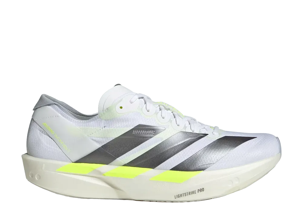 adidas Adizero Takumi Sen 11 "Cloud White/Iron Metallic/Solar Yellow"